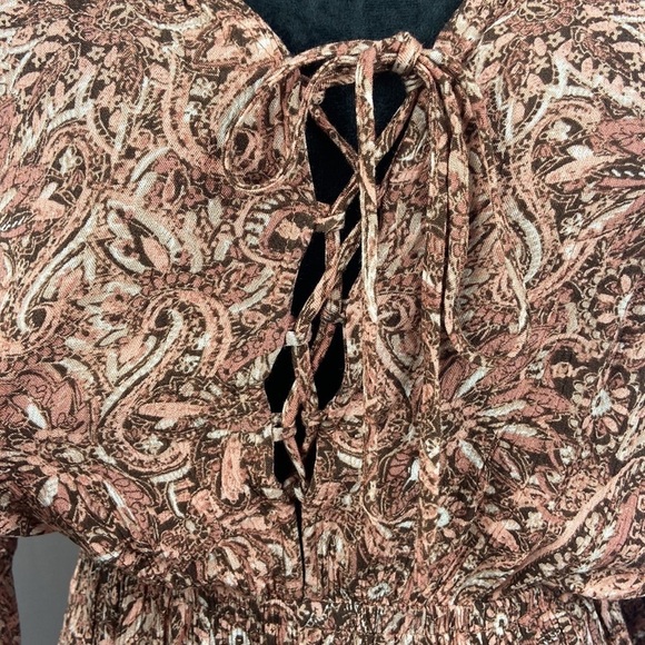 American Rag Paisley Print Romper with Bell Sleeves - Picture 3 of 9